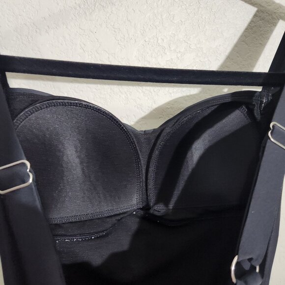 Firpearl Swimsuit Womens size 8 One Piece Black RuchedAdjustable Straps Underwir - Picture 3 of 10